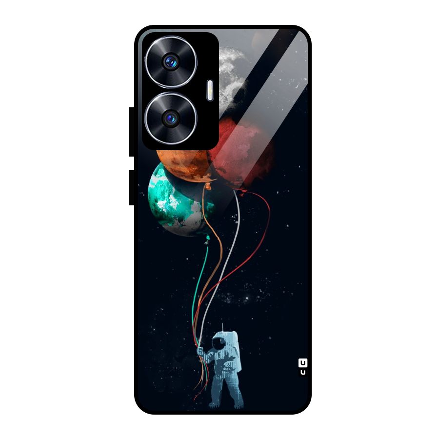 Space Balloons Glass Back Case for Realme Narzo N55