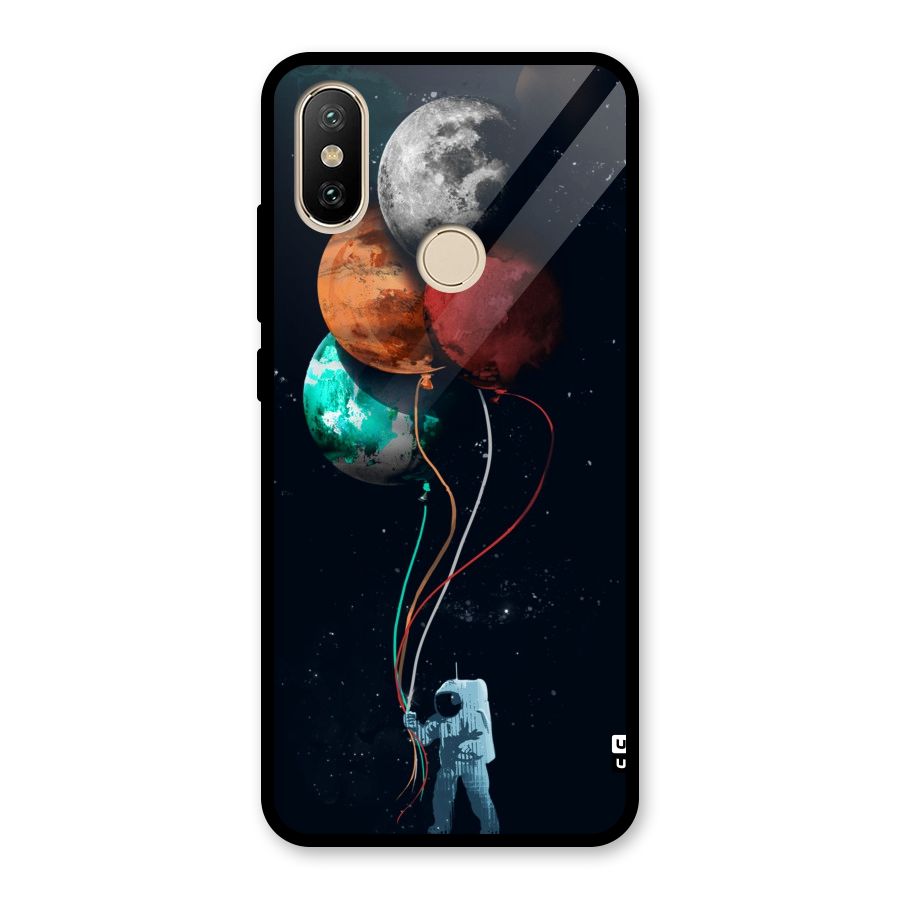 Space Balloons Glass Back Case for Redmi A2