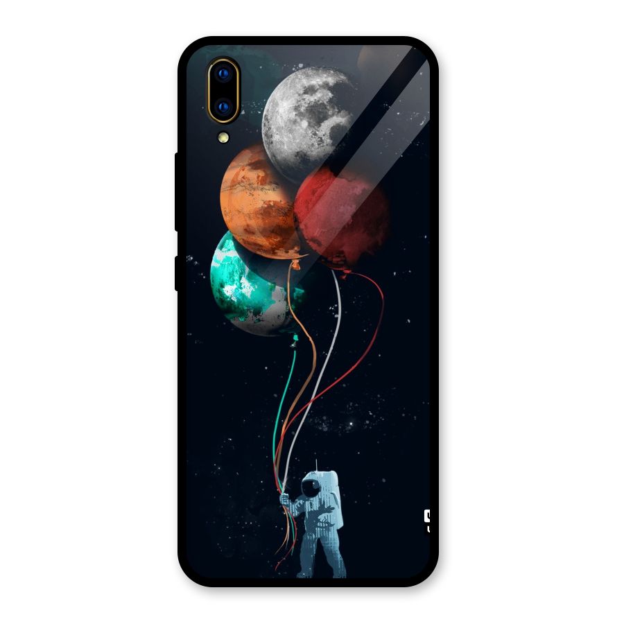 Space Balloons Glass Back Case for Vivo V11 Pro