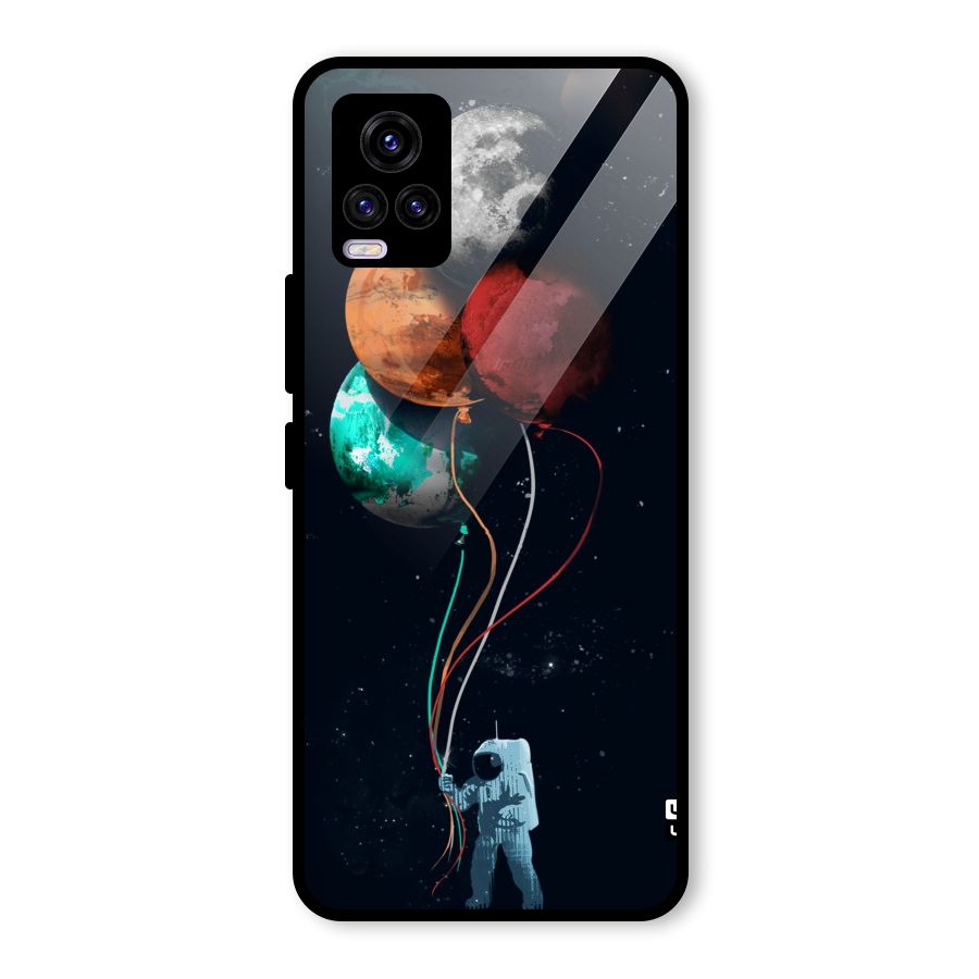 Space Balloons Glass Back Case for Vivo V20 2021