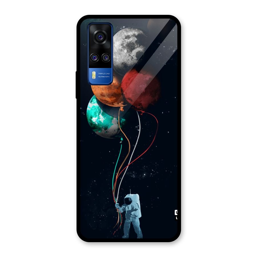 Space Balloons Glass Back Case for Vivo Y31