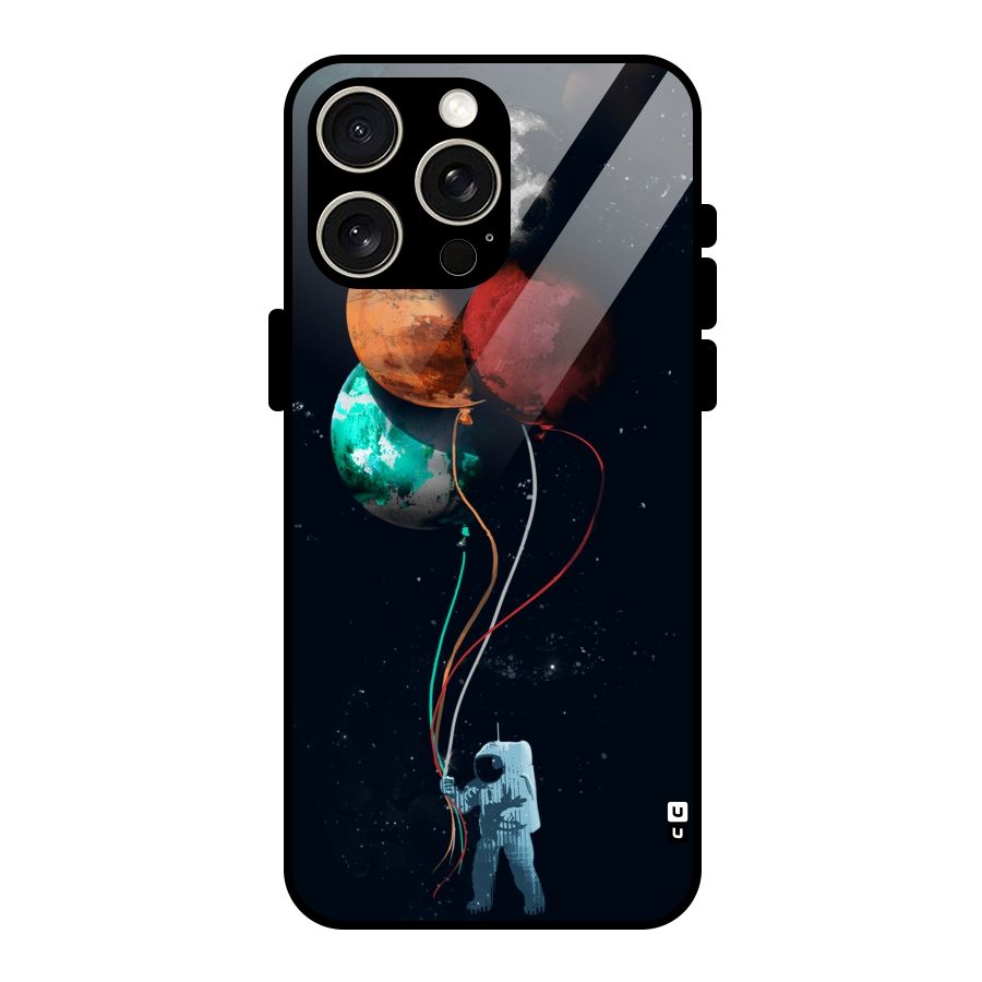 Space Balloons Glass Back Case for iPhone 15 Pro Max