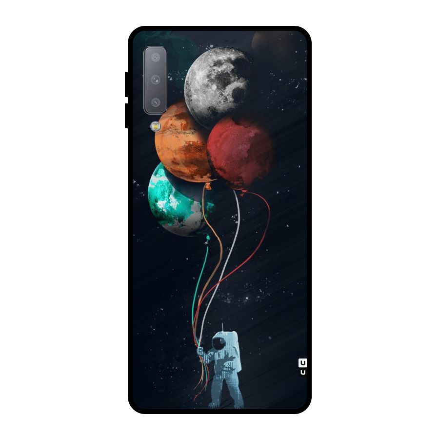 Space Balloons Metal Back Case for Galaxy A7 (2018)