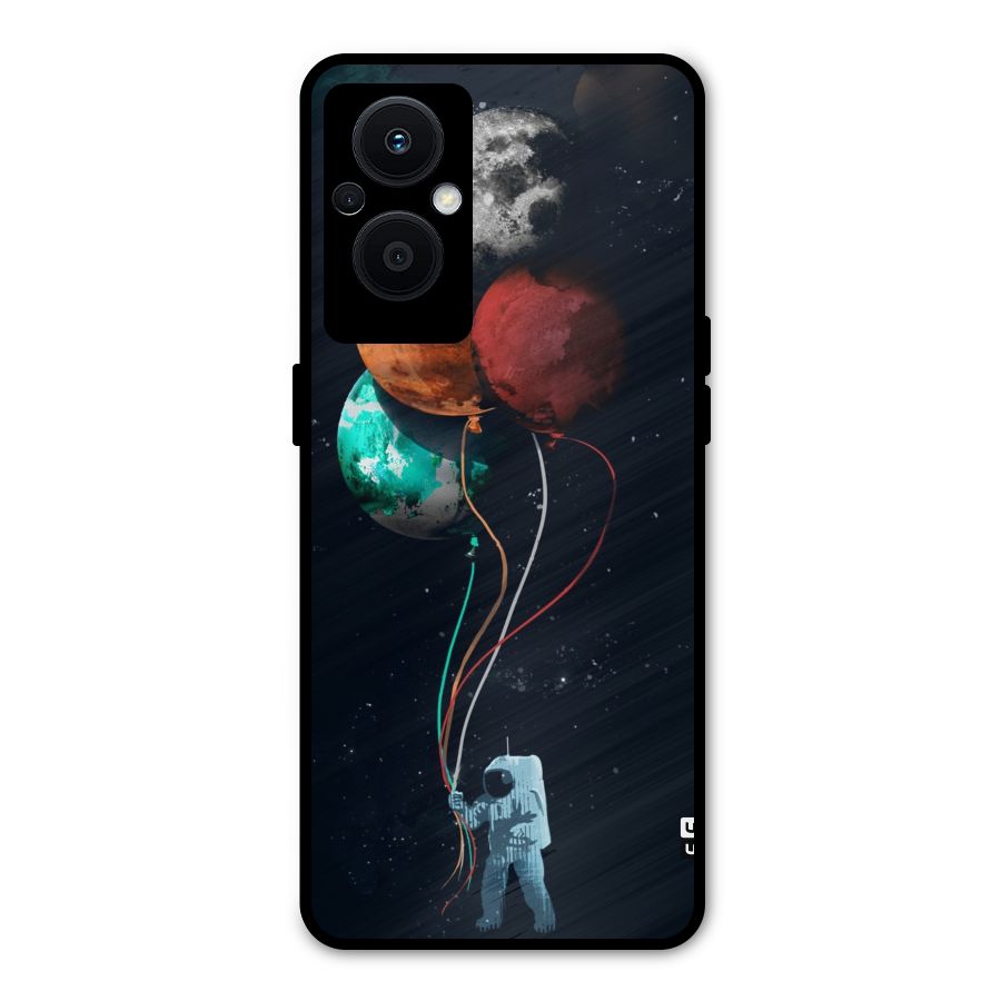 Space Balloons Metal Back Case for Oppo F21 Pro 5G