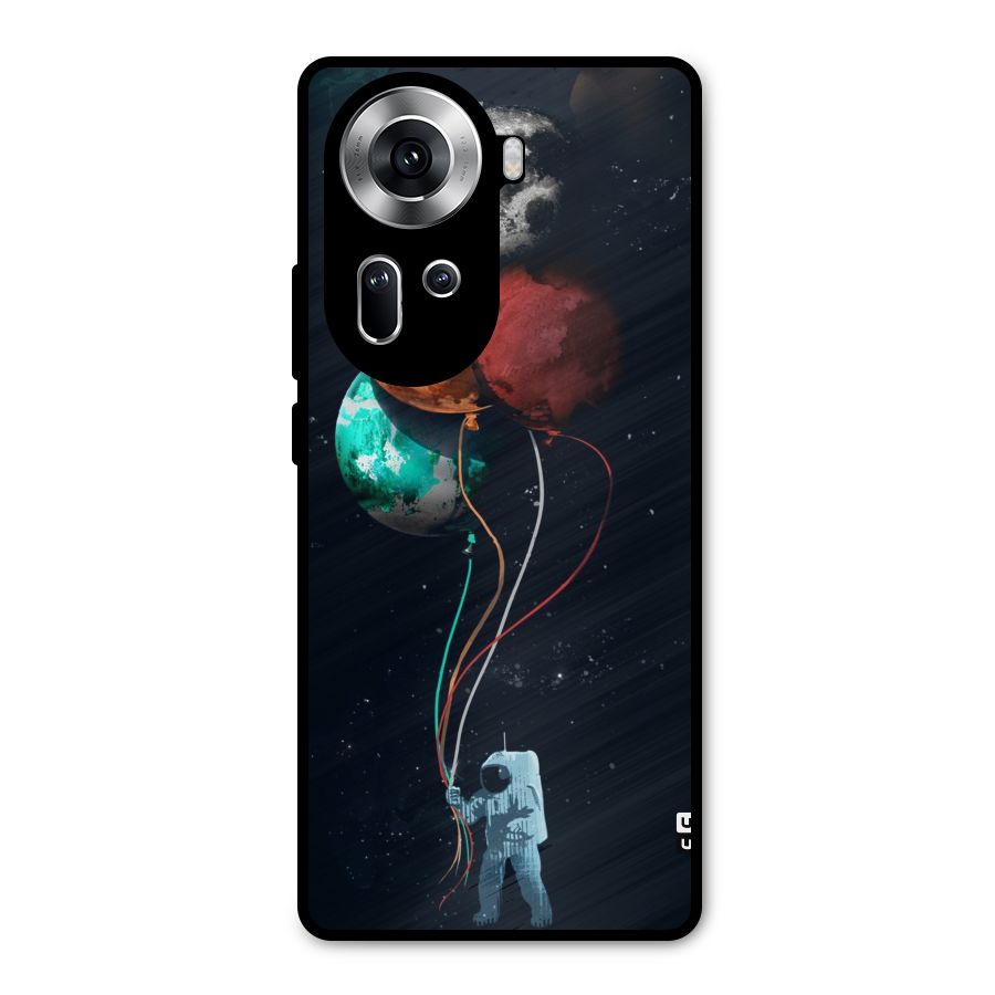 Space Balloons Metal Back Case for Oppo Reno11 5G