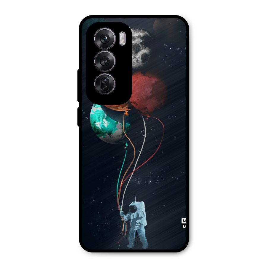 Space Balloons Metal Back Case for Oppo Reno12 Pro