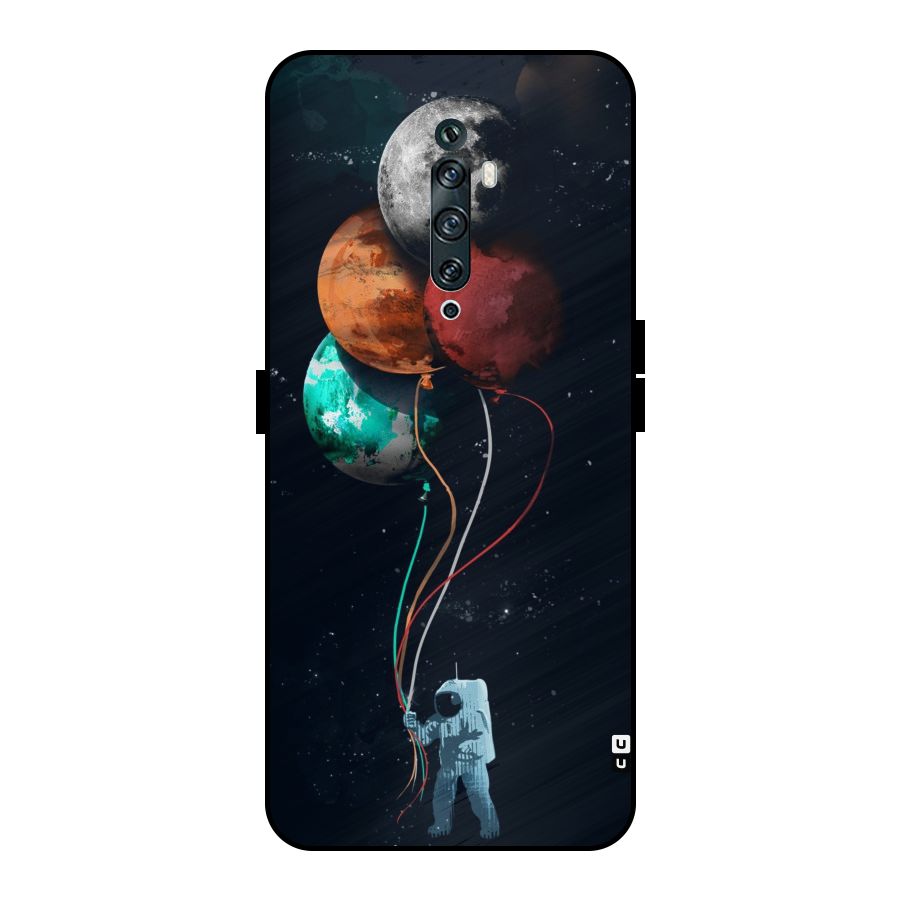Space Balloons Metal Back Case for Oppo Reno2 F
