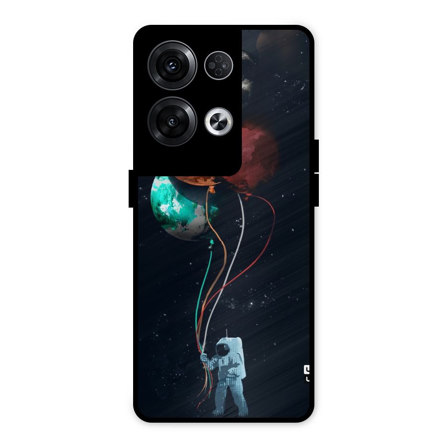 Space Balloons Metal Back Case for Oppo Reno8 Pro 5G