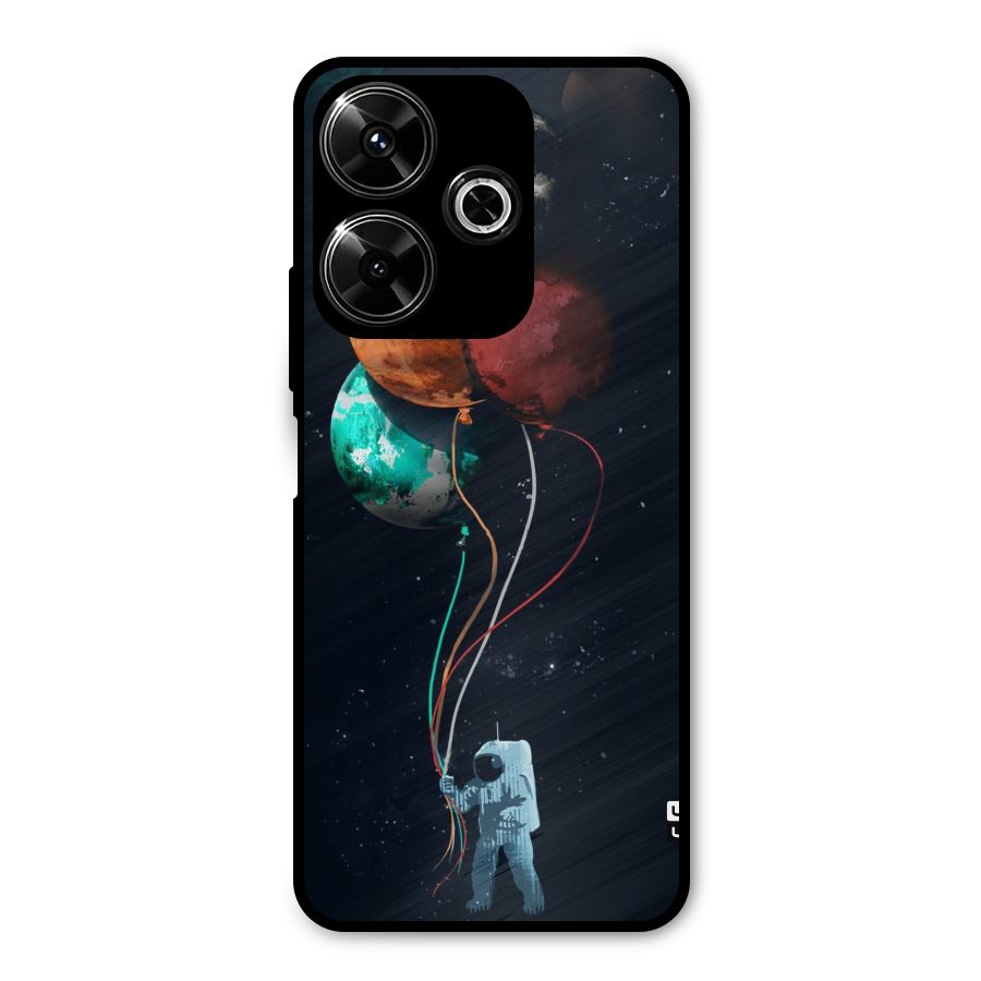 Space Balloons Metal Back Case for Poco M6 Plus