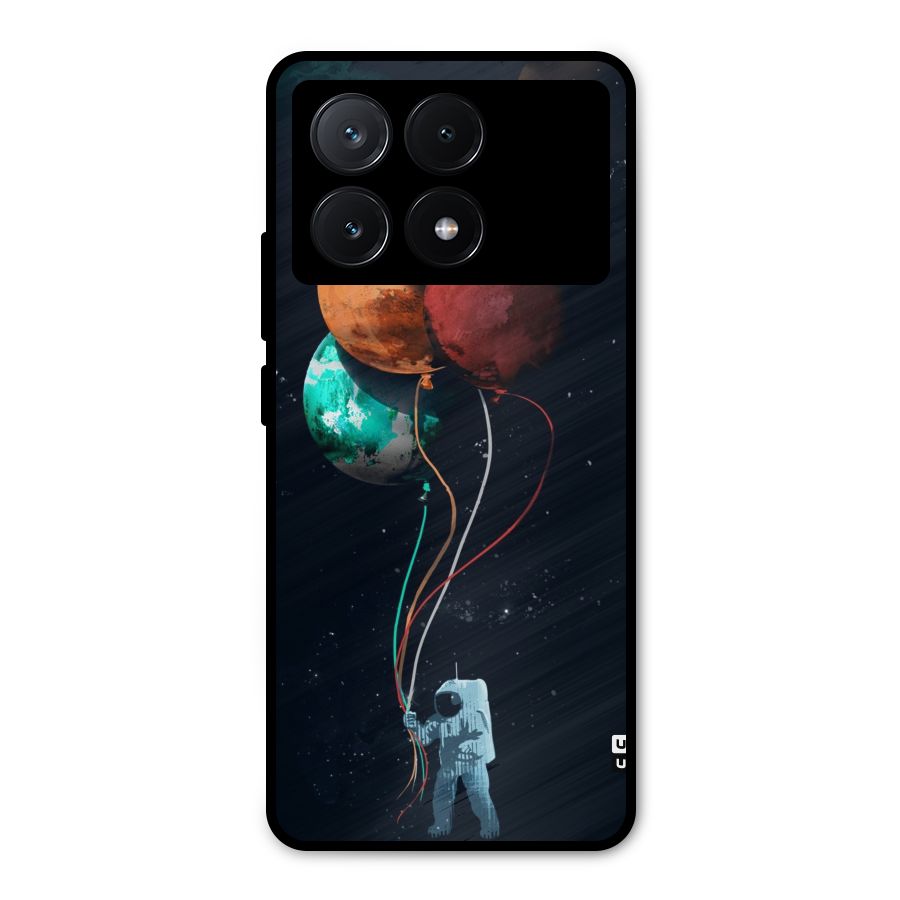 Space Balloons Metal Back Case for Poco X6 Pro