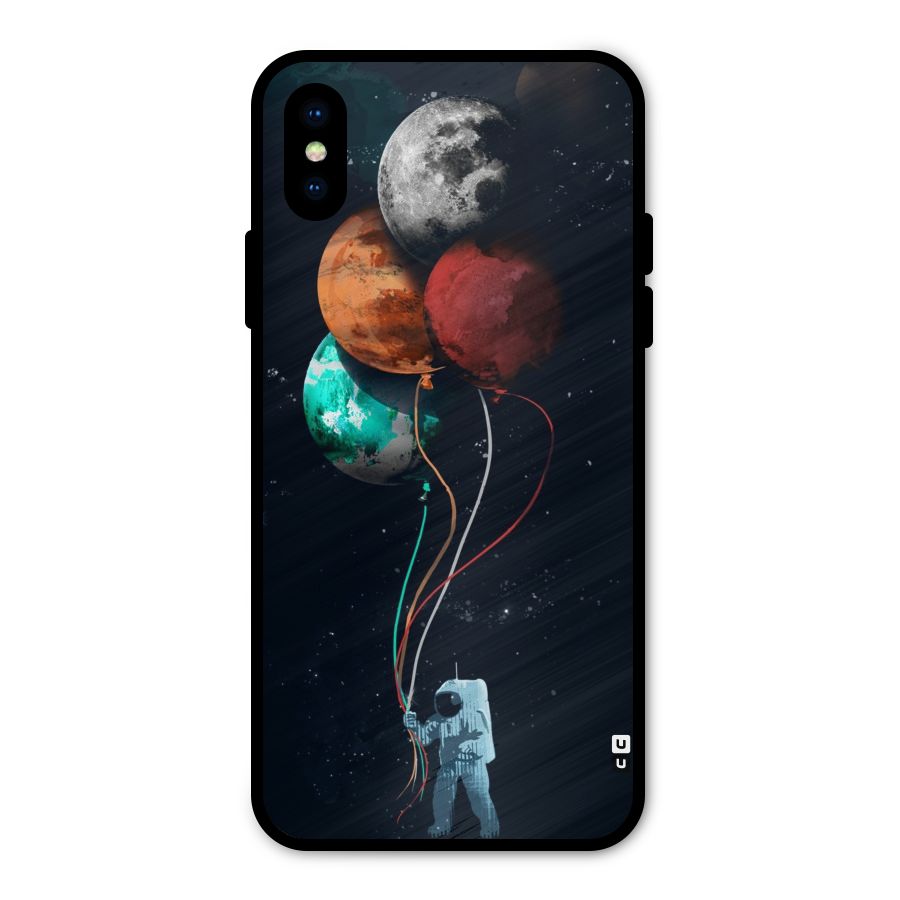 Space Balloons Metal Back Case for iPhone XS