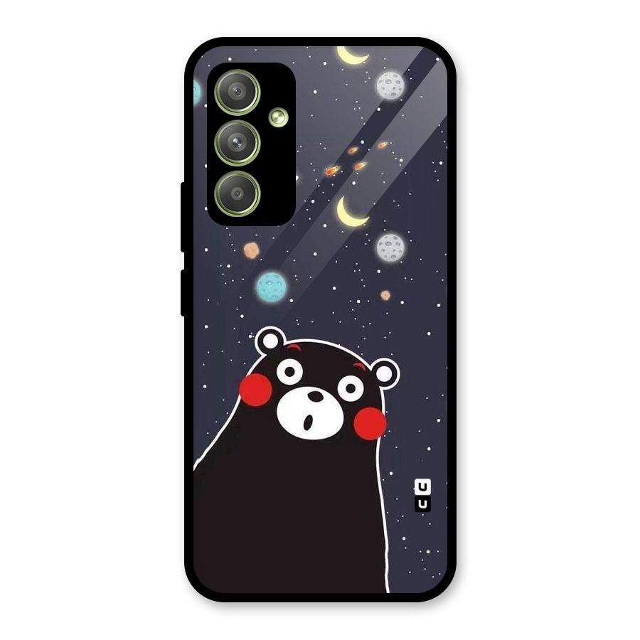 Space Bear Glass Back Case for Galaxy A54