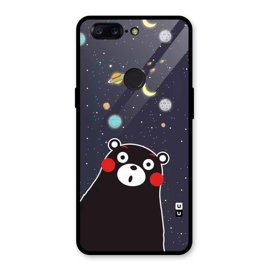 Space Bear Glass Back Case for OnePlus 5T