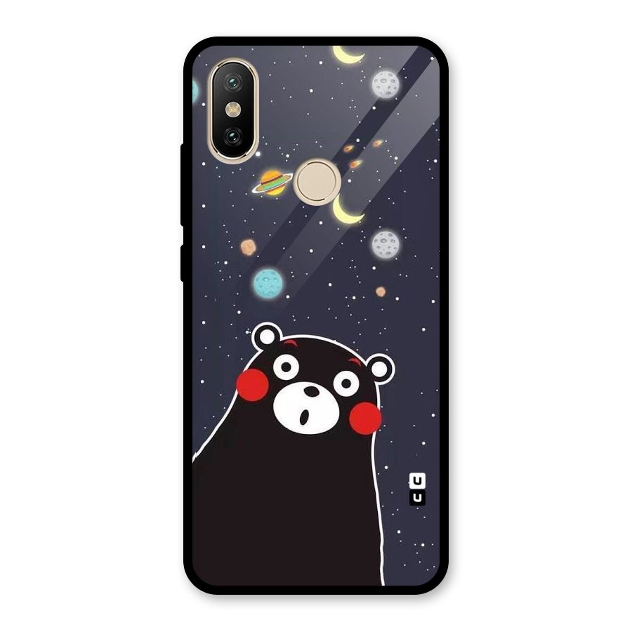 Space Bear Glass Back Case for Redmi A2
