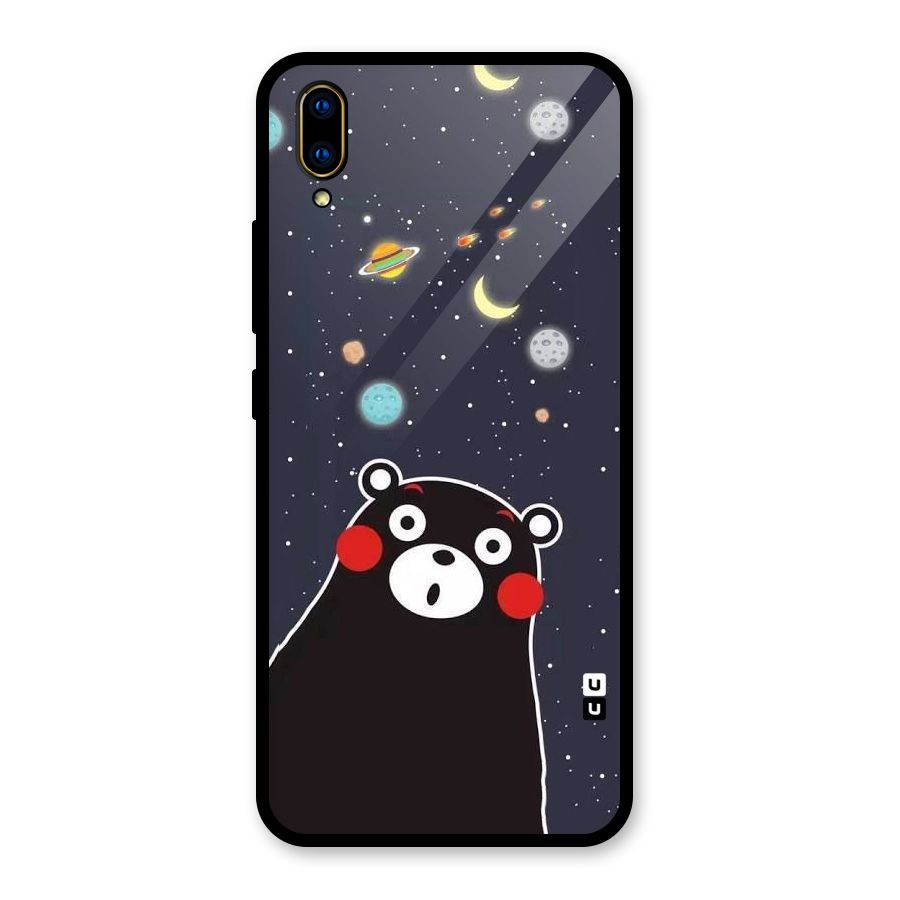 Space Bear Glass Back Case for Vivo V11 Pro