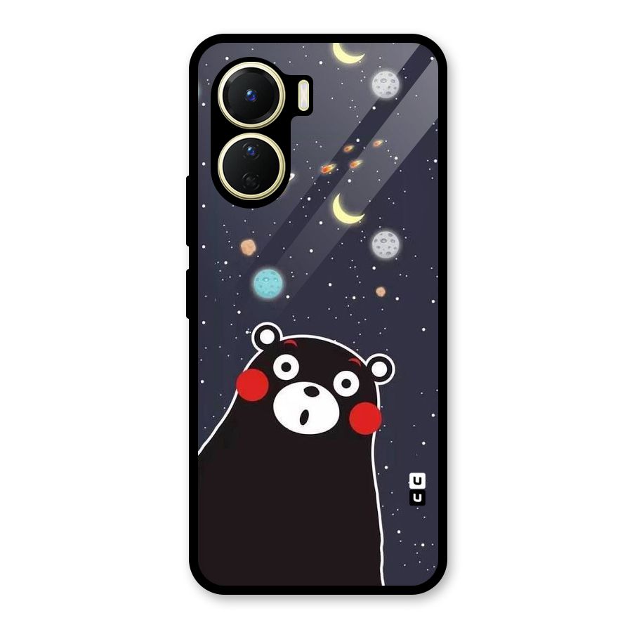 Space Bear Glass Back Case for Vivo Y56