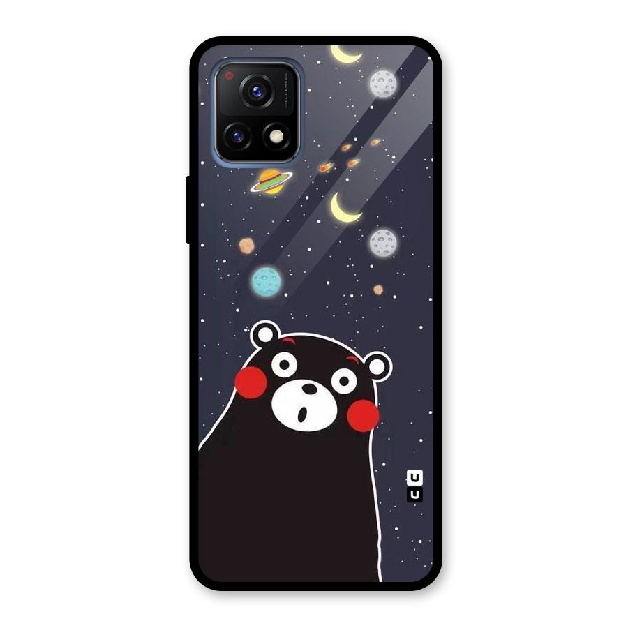 Space Bear Glass Back Case for Vivo Y72 5G