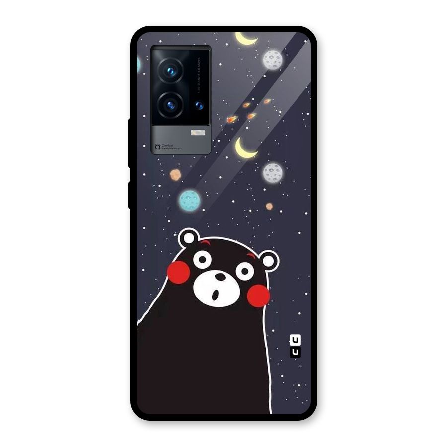 Space Bear Glass Back Case for iQOO 9 5G