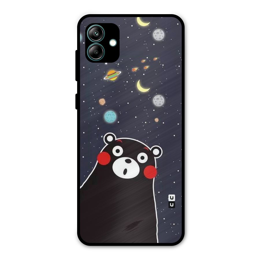 Space Bear Metal Back Case for Galaxy A04