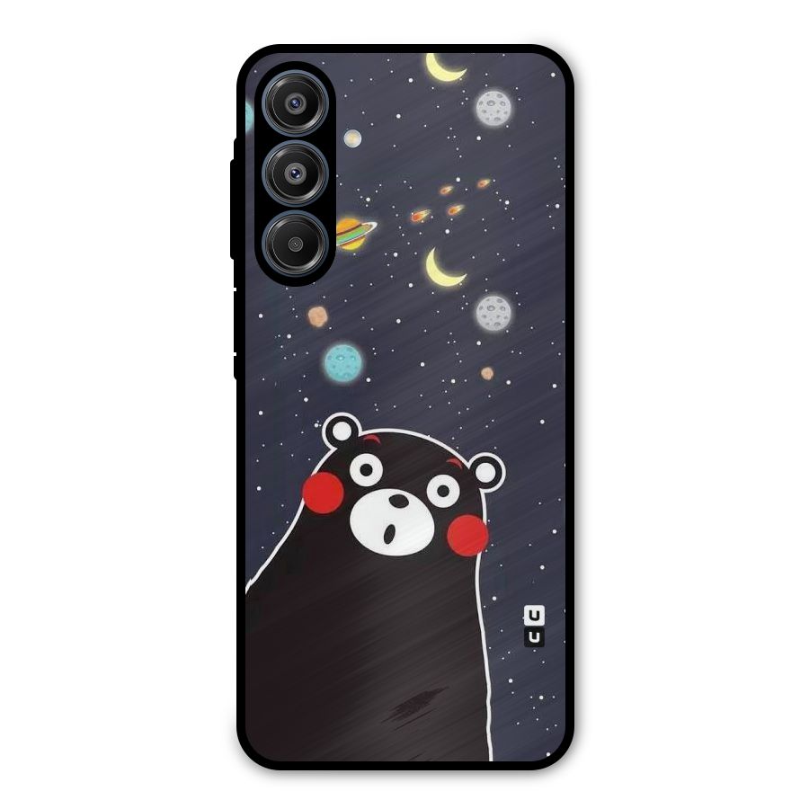 Space Bear Metal Back Case for Galaxy A16 5G