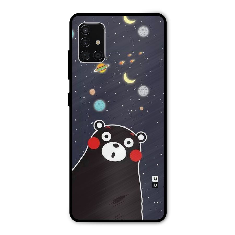 Space Bear Metal Back Case for Galaxy A51