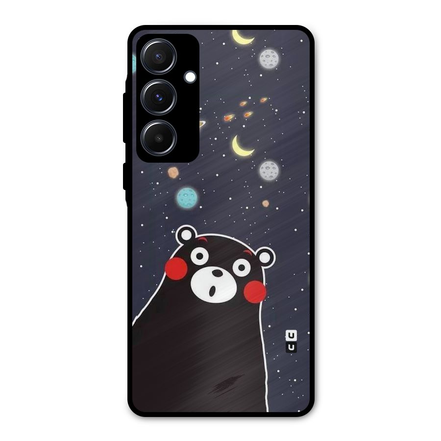 Space Bear Metal Back Case for Galaxy A55