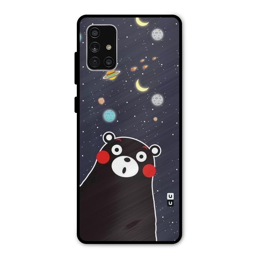 Space Bear Metal Back Case for Galaxy A71