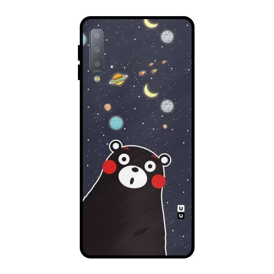 Space Bear Metal Back Case for Galaxy A7 (2018)