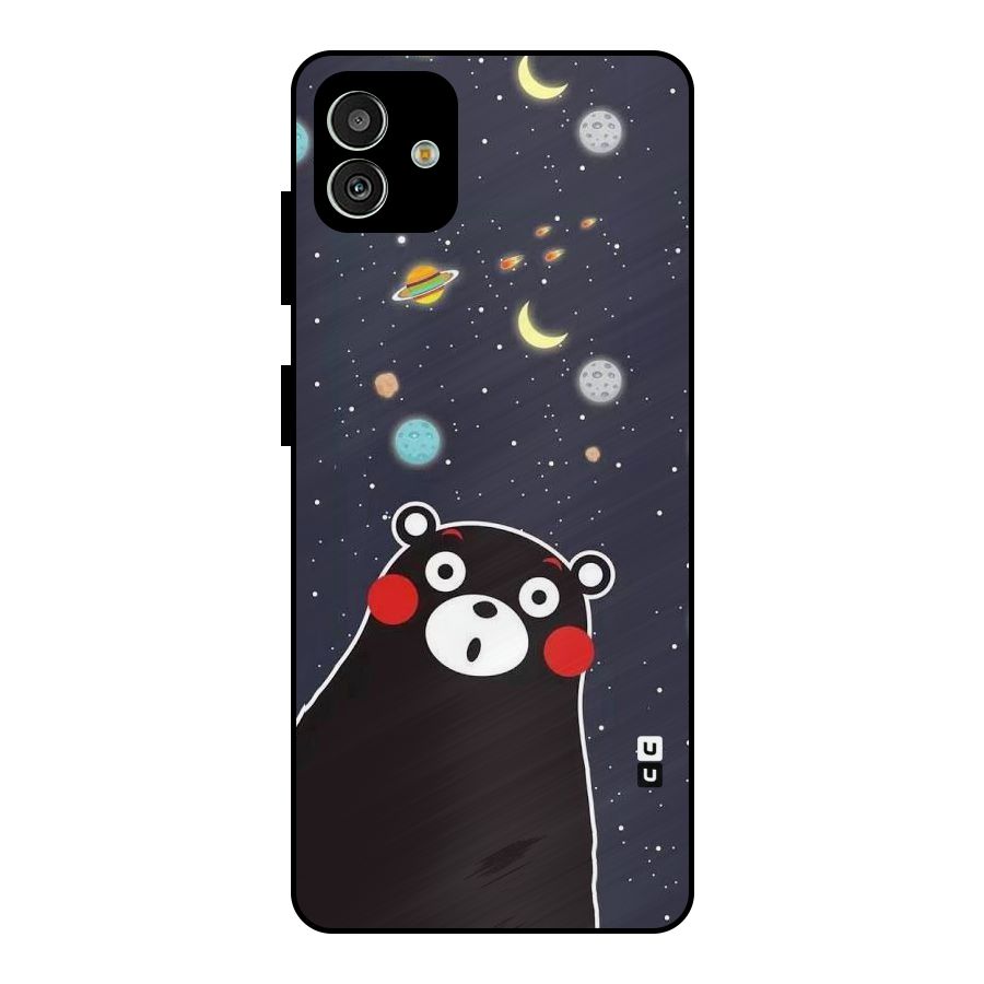 Space Bear Metal Back Case for Galaxy M13 5G