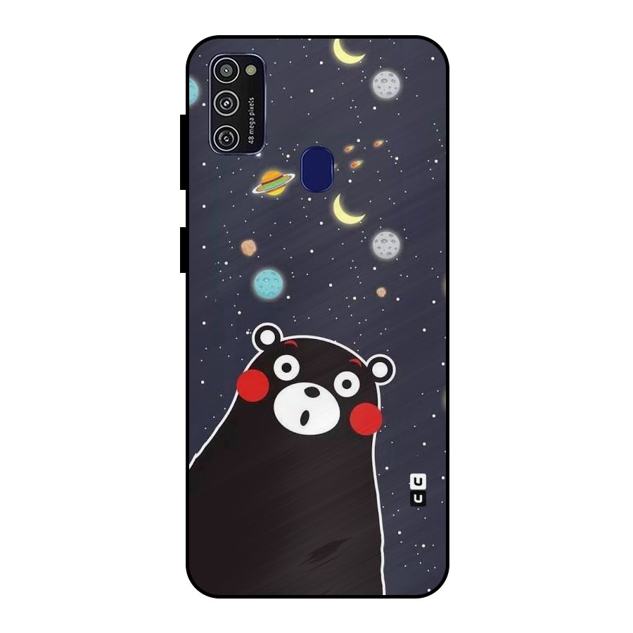 Space Bear Metal Back Case for Galaxy M21