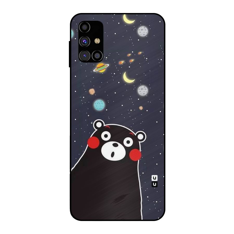 Space Bear Metal Back Case for Galaxy M31s