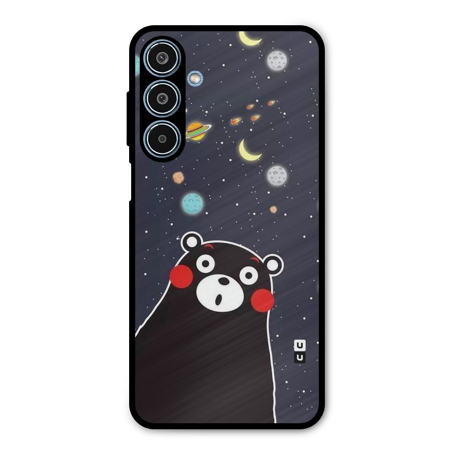 Space Bear Metal Back Case for Galaxy M35