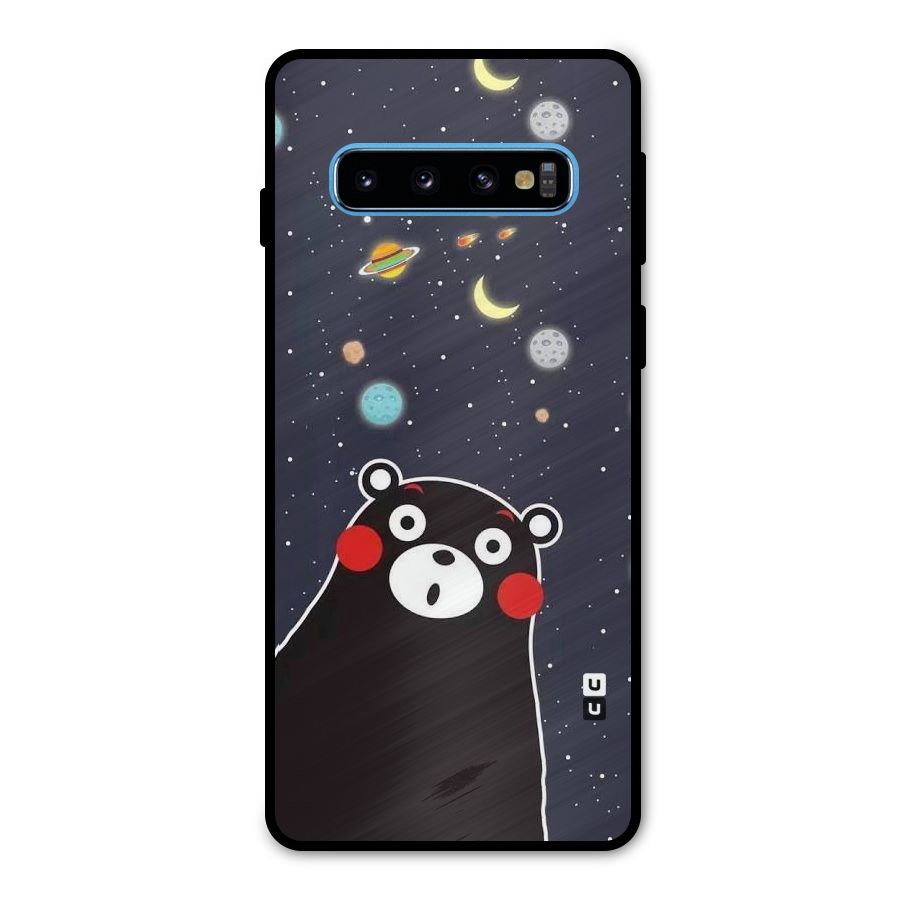 Space Bear Metal Back Case for Galaxy S10