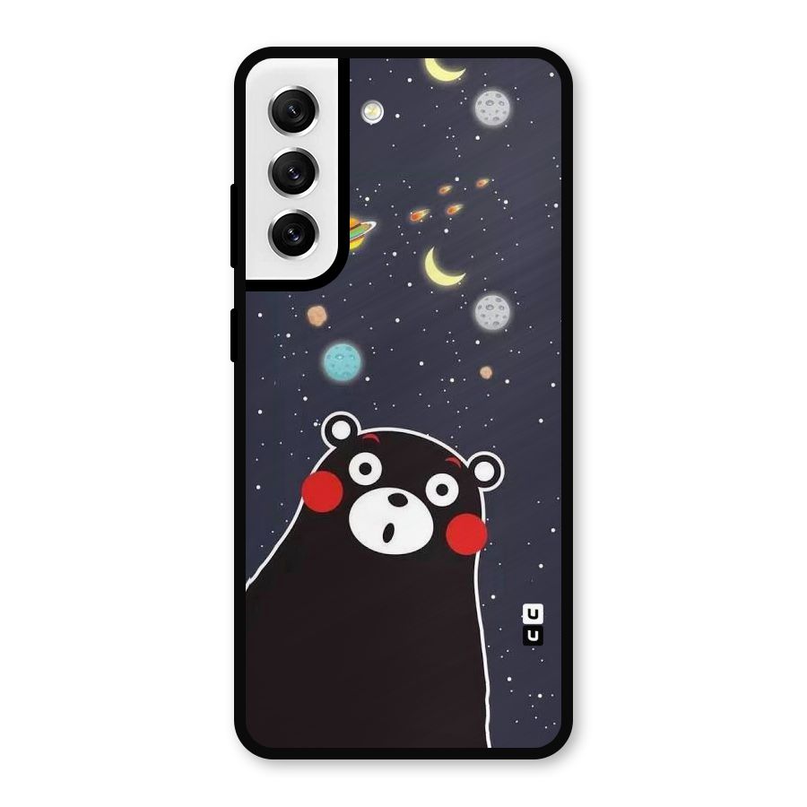 Space Bear Metal Back Case for Galaxy S21 FE 5G