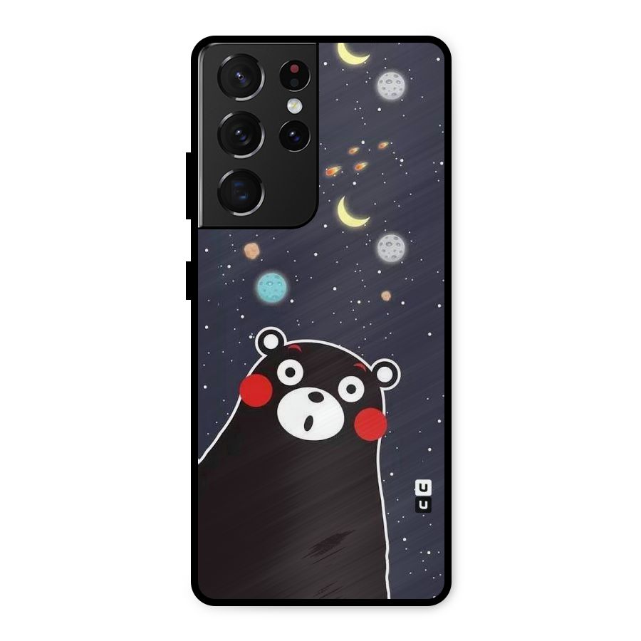 Space Bear Metal Back Case for Galaxy S21 Ultra 5G