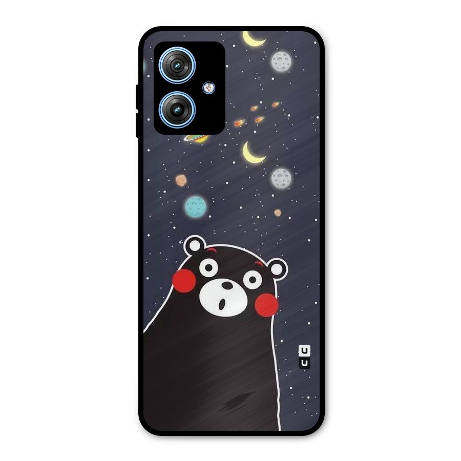 Space Bear Metal Back Case for Moto G54