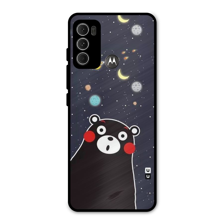 Space Bear Metal Back Case for Moto G60