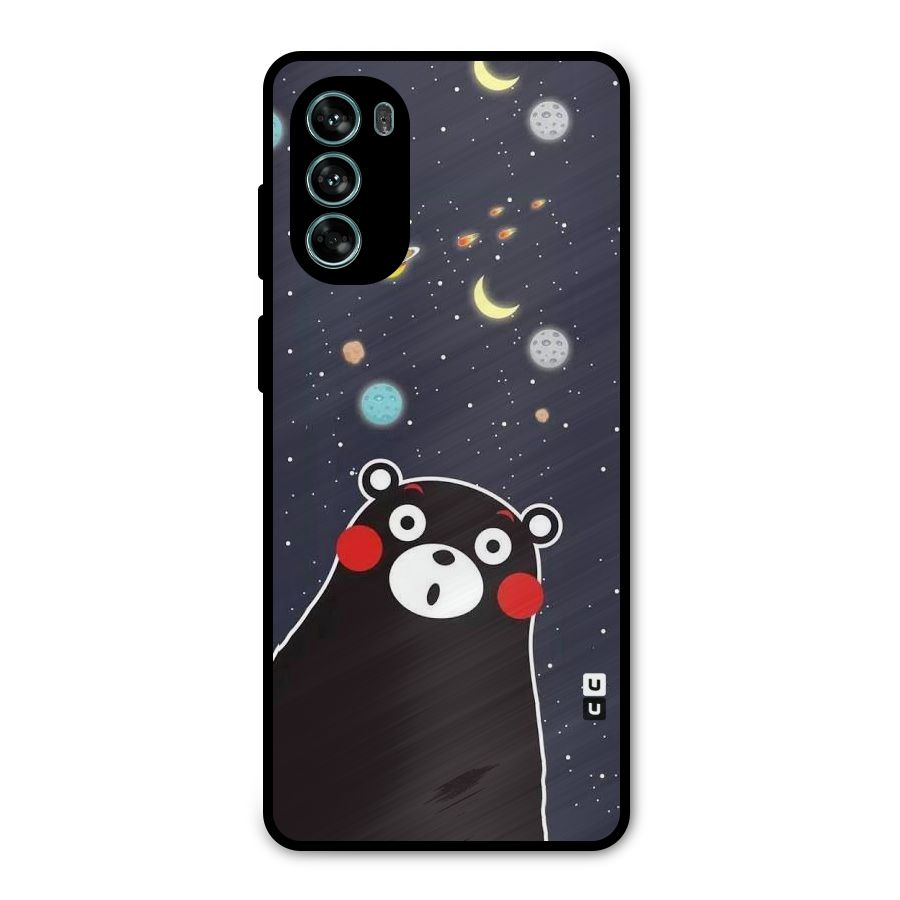 Space Bear Metal Back Case for Moto G62