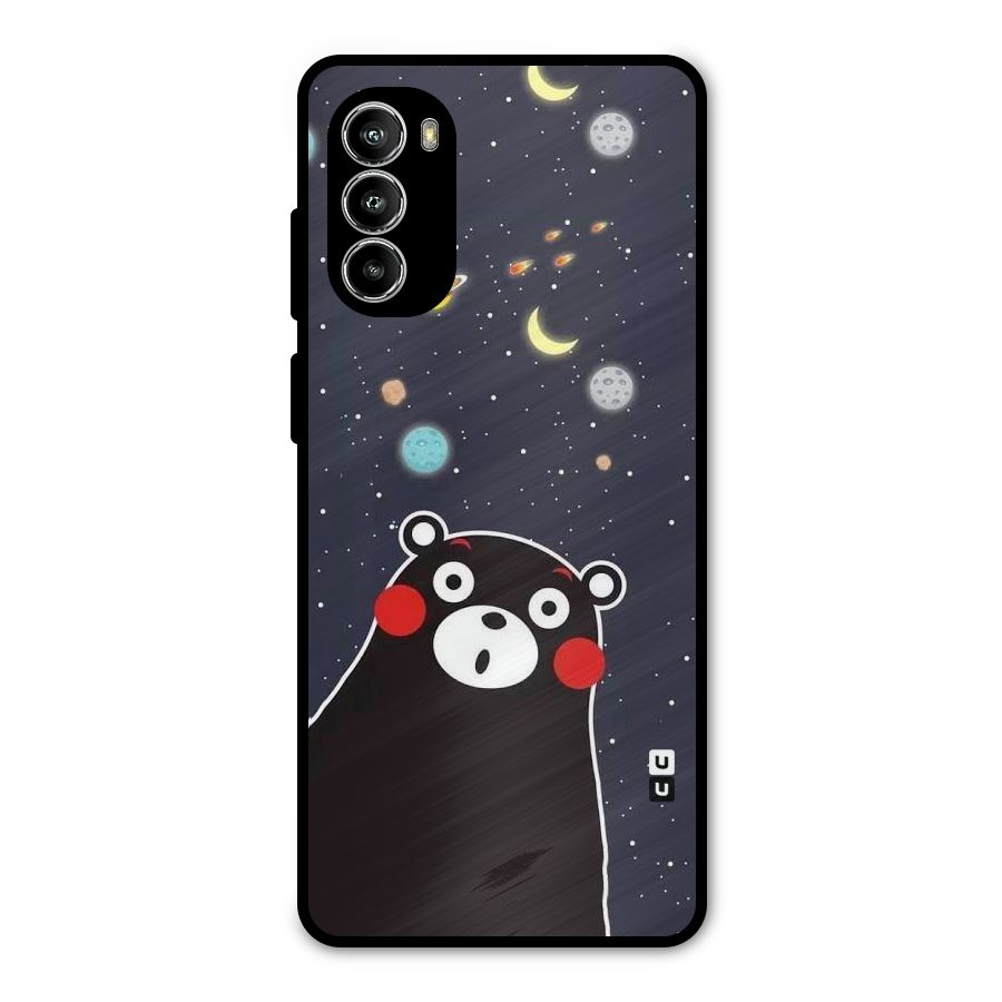 Space Bear Metal Back Case for Moto G82