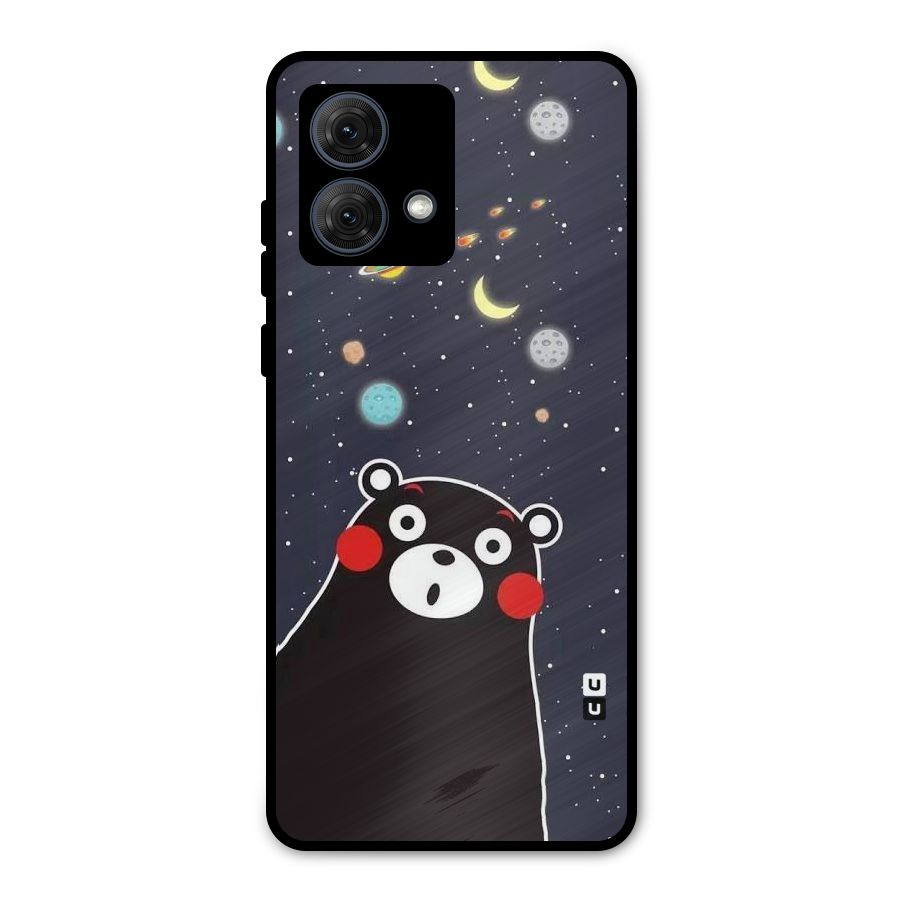 Space Bear Metal Back Case for Moto G84