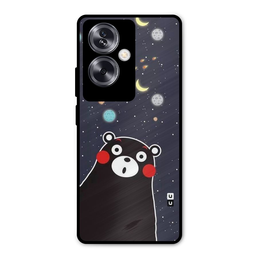 Space Bear Metal Back Case for Oppo A79 5G