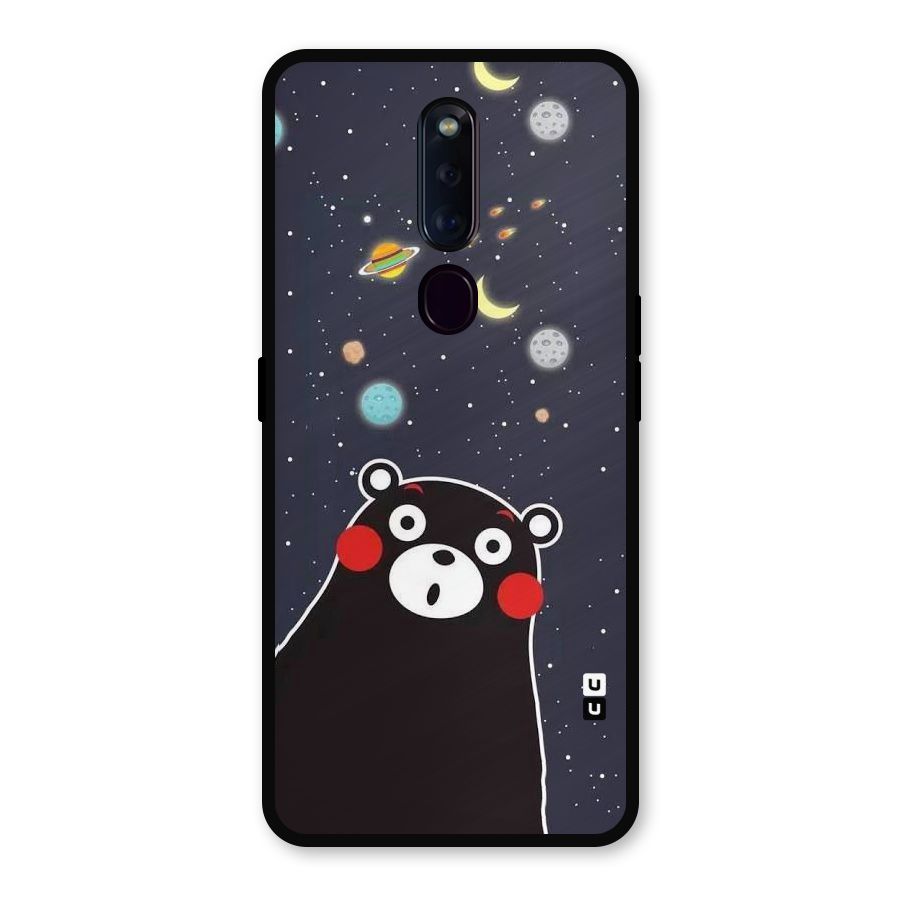 Space Bear Metal Back Case for Oppo F11 Pro