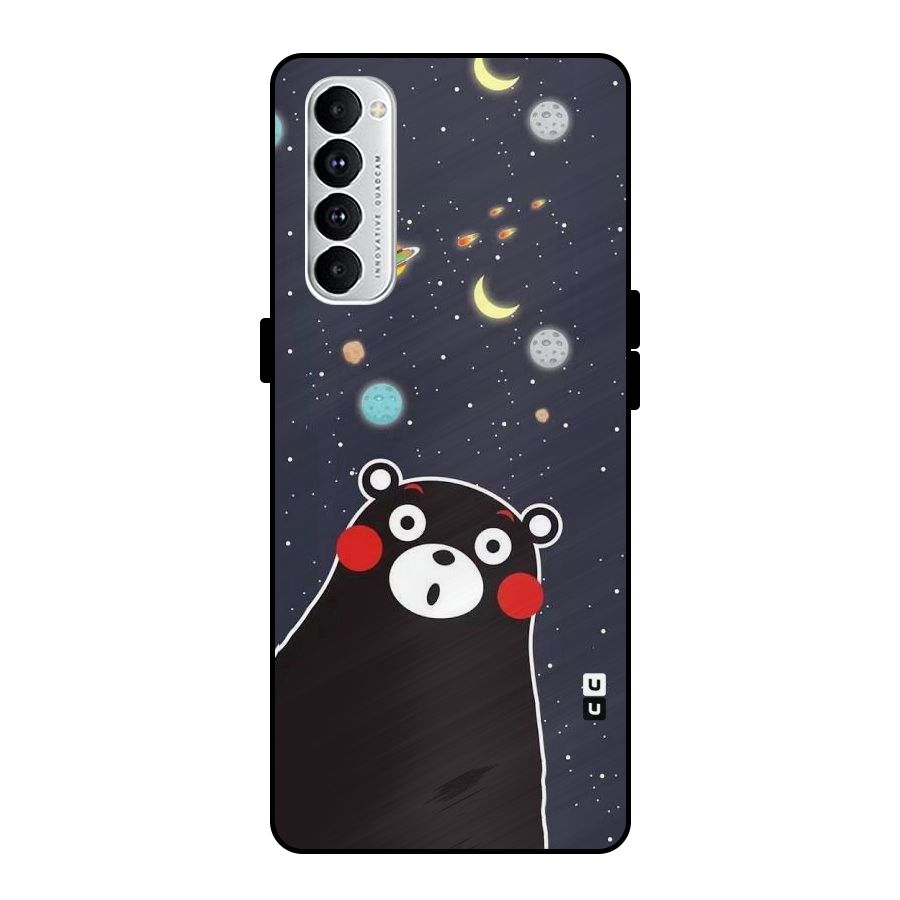 Space Bear Metal Back Case for Oppo Reno4 Pro