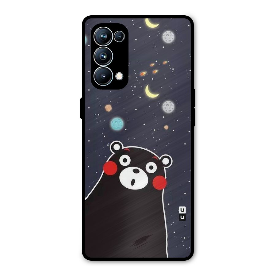 Space Bear Metal Back Case for Oppo Reno5 Pro 5G