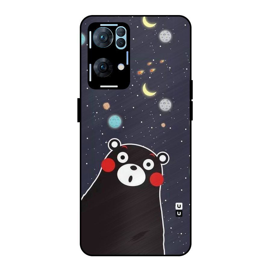 Space Bear Metal Back Case for Oppo Reno7 Pro 5G