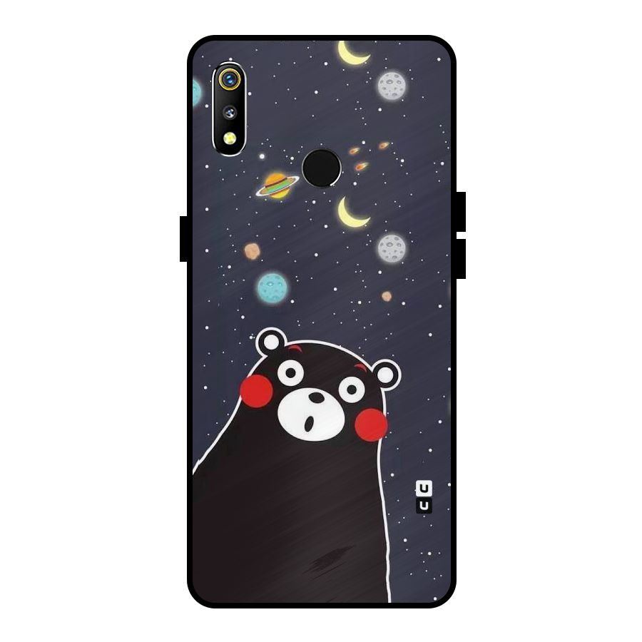 Space Bear Metal Back Case for Realme 3