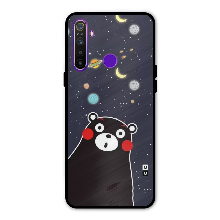 Space Bear Metal Back Case for Realme 5