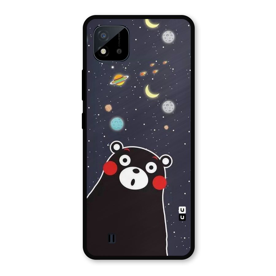 Space Bear Metal Back Case for Realme C11 2021