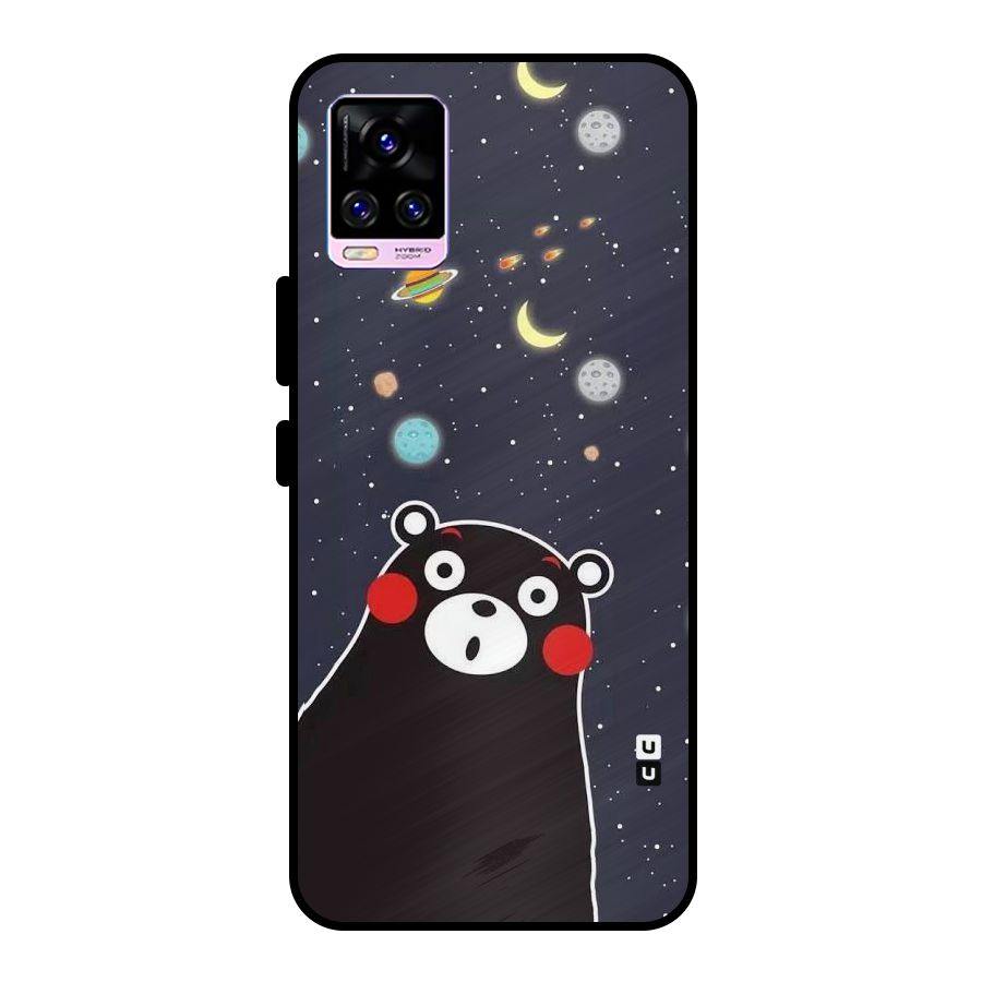 Space Bear Metal Back Case for Vivo V20 Pro