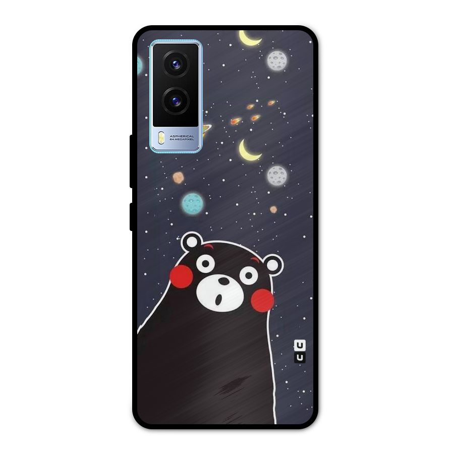 Space Bear Metal Back Case for Vivo V21e 5G